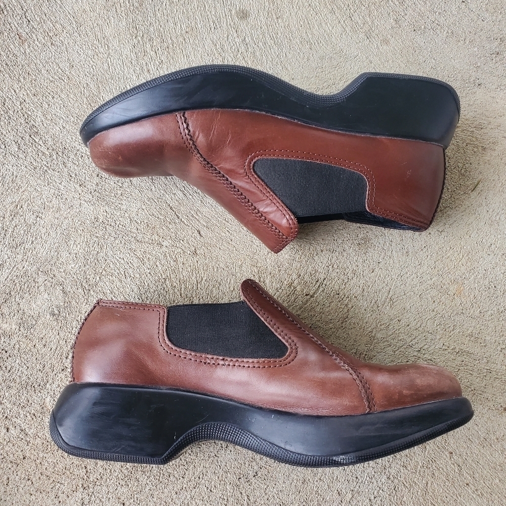 Womens dansko 39 size 9 clogs slip on chunky leather brown comfort nursing work - Picture 4 of 11